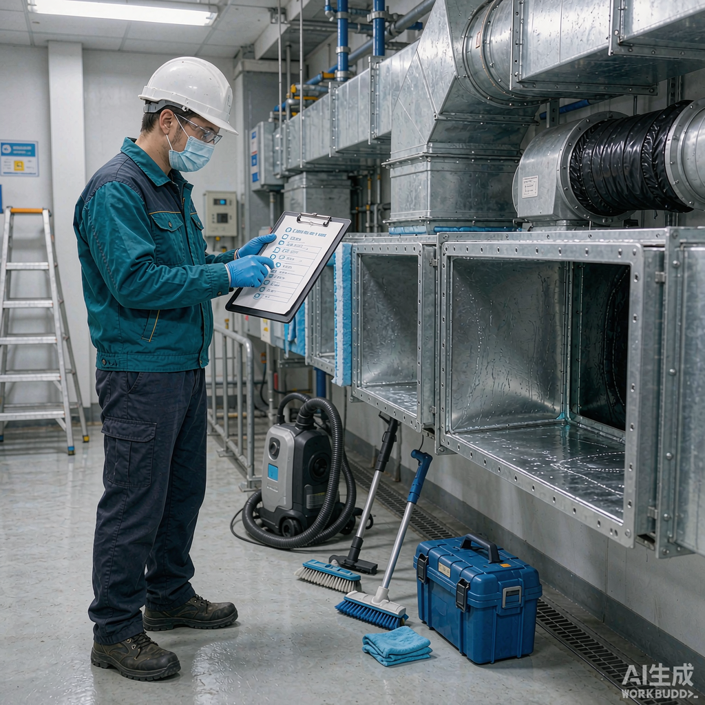 正规公司逐段验收：技术人员持检查单核验每一处清洗